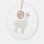 100% Alpaca Keramisch Ornament (Links)