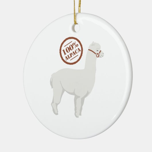 100% Alpaca Keramisch Ornament (Links)