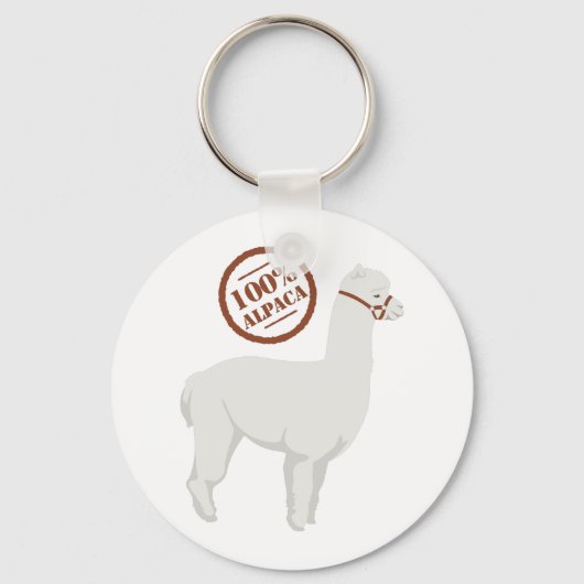 100% Alpaca Sleutelhanger (Voorkant)