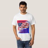 100% Amerikaans-God Bless America Mannen T-Shirt (Voorkant volledig)