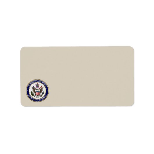 [100] Amerikaanse Defensieattaché System (DAS) Emb Etiket (Voorkant)