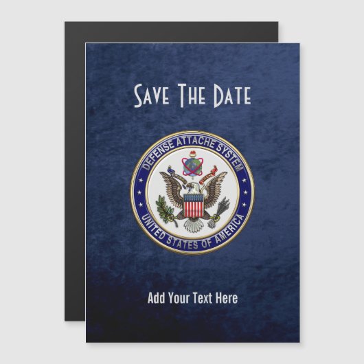 [100] Amerikaanse Defensieattaché System (DAS) Emb Magnetische Uitnodiging (Voorkant / Achterkant)