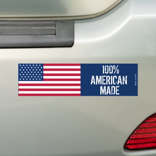 100% Amerikaanse Made Bumpersticker (Op auto)