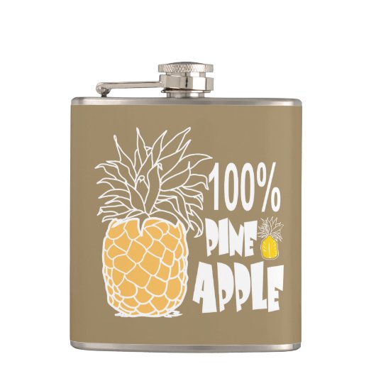 100% ananas heupfles (Voorkant)