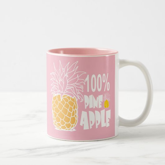100% ananas tweekleurige koffiemok (Rechts)