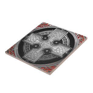 [100] Ancient Celtic Sacred Silver Knot Cross Tegeltje