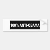 100% anti-Obama Bumpersticker (Voorkant)