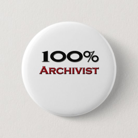100 % archivist ronde button 5,7 cm (Voorkant)