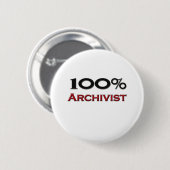 100 % archivist ronde button 5,7 cm (Voorkant /achterkant)