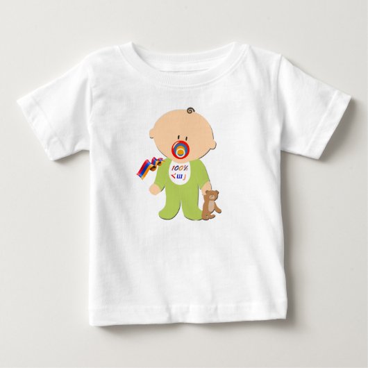 100% Armeens 100% հ յ T-Shirt (Voorkant)