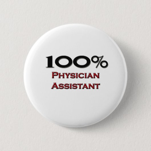 100 % Assistent arts Ronde Button 5,7 Cm (Voorkant)