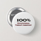 100 % assistent bij de bedrijfsgeneeskunde ronde button 5,7 cm (Voorkant /achterkant)