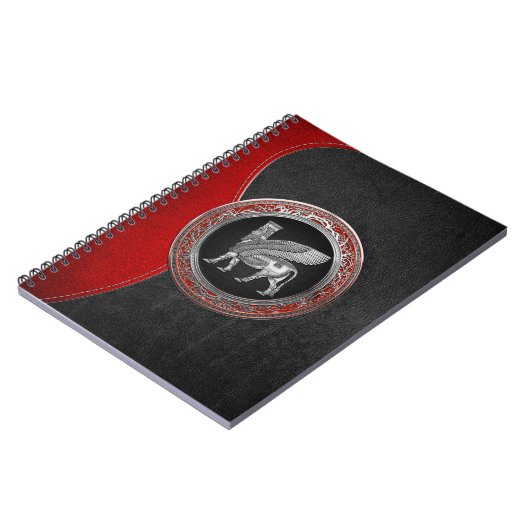 [100] Assyrian Winged Bull - Silver Lamassu Notitieboek (Linkerzijde)