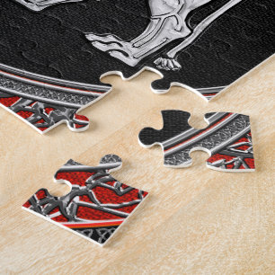 [100] Assyrische Winged Lion - Silver Lamassu Legpuzzel