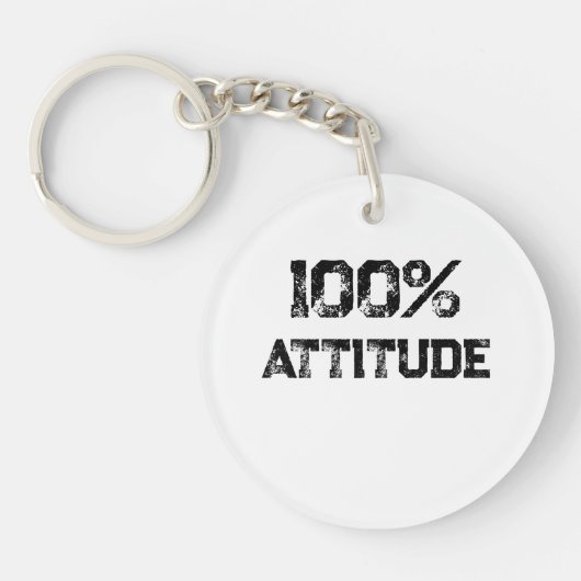 100% ATTITUDE – Kantoor Gift voor Confi Sleutelhanger (Voorkant)