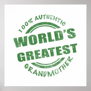 100% authentieke grootmoeder poster