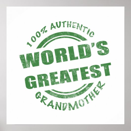 100% authentieke grootmoeder poster (Voorkant)