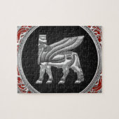 [100] Babylonische scharnieren [zilver] [3D] Legpuzzel (Horizontaal)