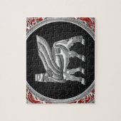 [100] Babylonische scharnieren [zilver] [3D] Legpuzzel (Verticaal)