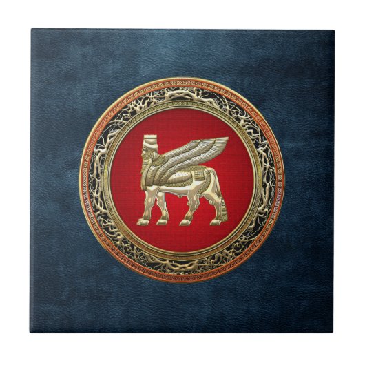 [100] Babylonische scharrellamp [3D] Tegeltje (Voorkant)