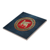 [100] Babylonische scharrellamp [3D] Tegeltje (Zijkant)