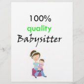100% babysitter flyer (Voorkant)