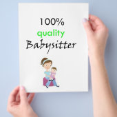 100% babysitter flyer (Hand)