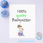 100% babysitter flyer (Enkel)