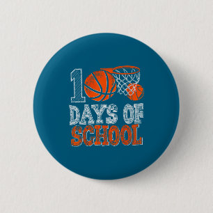 100 Balls Dagen Basketbal Dag 100e Speler School Ronde Button 5,7 Cm