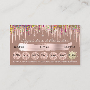 100 Benoemingsherinnering Holograaf Glitter Blush Visitekaartje