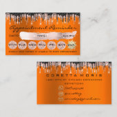 100 Benoemingsherinnering Roos Oranje glitterschij Visitekaartje (Voorkant / Achterkant)