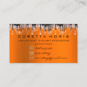 100 Benoemingsherinnering Roos Oranje glitterschij Visitekaartje (Achterkant)