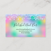 100 Benoemingsherinnering Roze holografisch appara Visitekaartje (Achterkant)