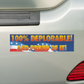 100% betreurenswaardig en trots bumpersticker (Op auto)