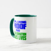 100% bewijs dat orgaandonatie levens redt mok (Voorkant links)