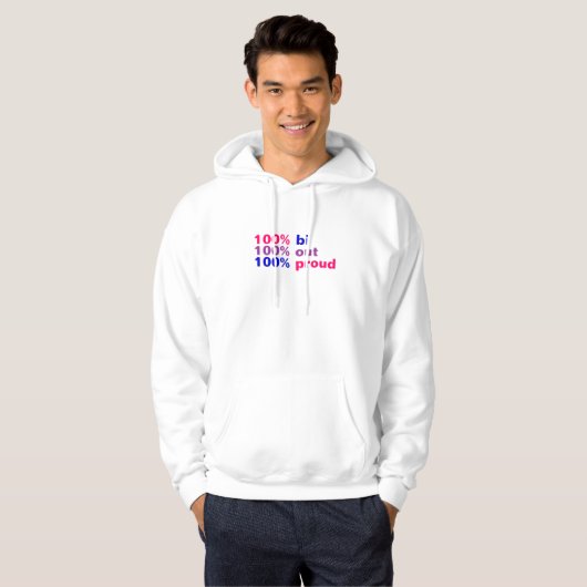 100% Bi Hoodie (Voorkant volledig)