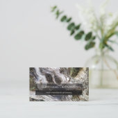 100% bijtak natuurlijke houten rechthoek visitekaartje (Staand voorkant)