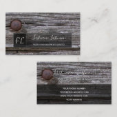 100% bijtende natuurlijke organische houten monogr visitekaartje (Voorkant / Achterkant)