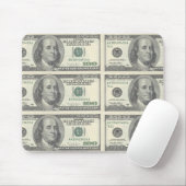 $100 Bill Mousepad Muismat (Met muis)
