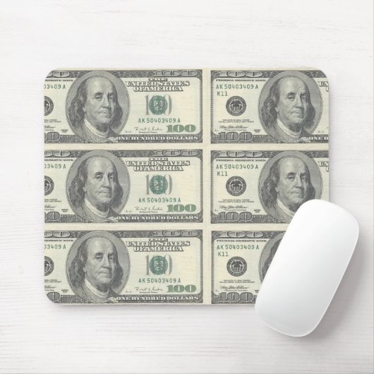 $100 Bill Mousepad Muismat (Met muis)