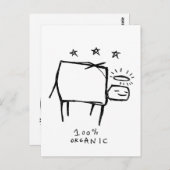 100% biologisch briefkaart (Voorkant / Achterkant)