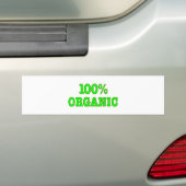 100% biologisch bumpersticker (Op auto)