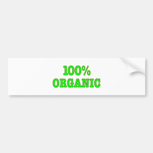 100% biologisch bumpersticker (Voorkant)