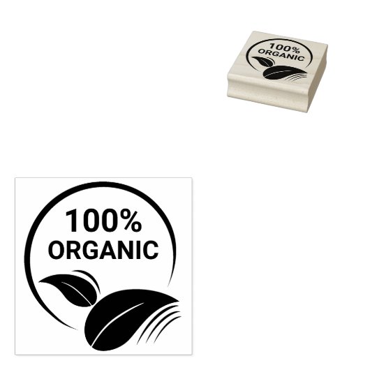 100% biologisch, milieuvriendelijk rubberstempel (Gestempeld)