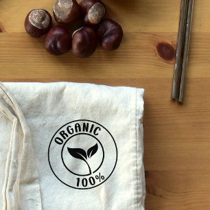 100% biologisch, natuurlijk, milieuvriendelijk rubberstempel