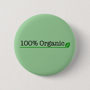 100% biologisch ronde button 5,7 cm