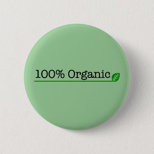100% biologisch ronde button 5,7 cm (Voorkant)