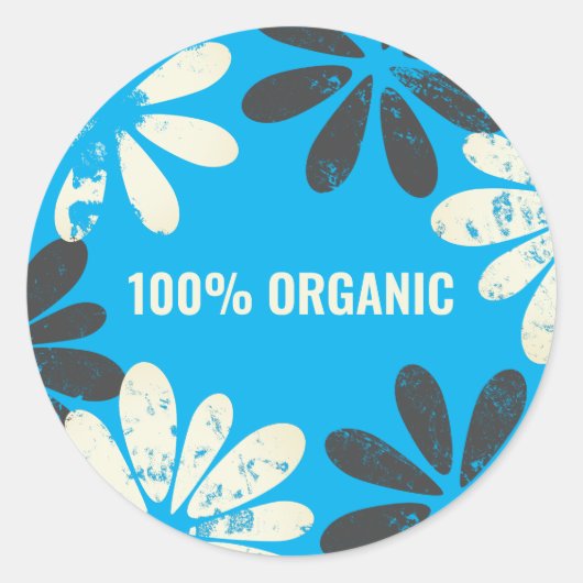 100% biologisch ronde sticker (Voorkant)