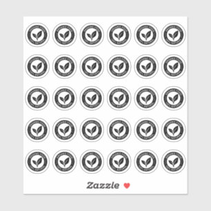 100% Biologisch Voedsel Mini Voedsetiket Sticker