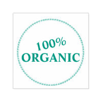 100% biologische ingelijste cirkel rond | UW LOGO 